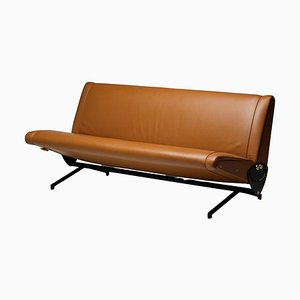 Sofa D70 in Cuoio Leather by Osvaldo Borsani for Tecno, 2006