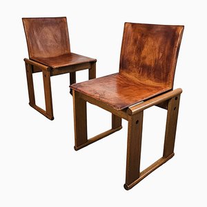Monk Chairs attribuite a Tobia & Afra Scarpa, Italia, 1975, set di 2