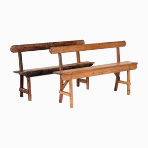 Pine Benches, Set of 2