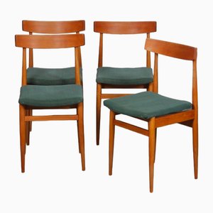 Vintage Wooden Chairs, 1960s, Set of 4