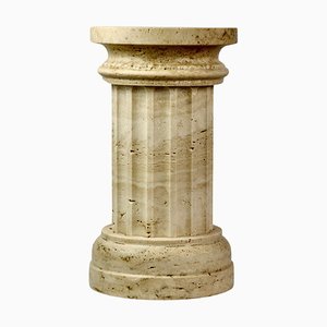 Jarrón columna hecho a mano de mármol Travertino satinado de Fiammetta V.