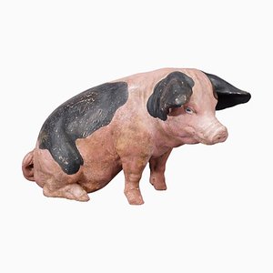 Swabian Hallic Country Pig in Terracotta, 1930s