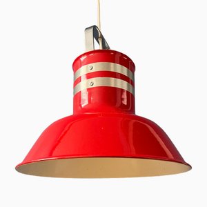 Space Age Red Bucket Pendant Lamp from Ateljé Lyktan
