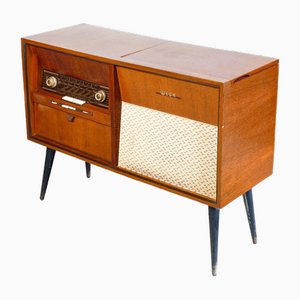 Mobiletto Wega per radio con giradischi, Germania, anni '60