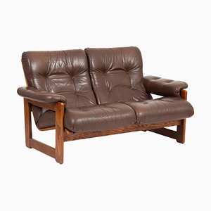 Coja Leather Loveaseat Sofa, 1960s