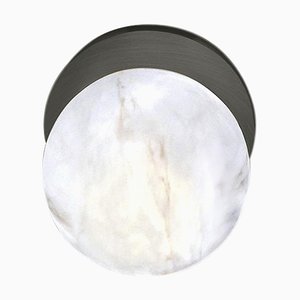 Ofione Brushed Black Metal Wall Light by Alabastro Italiano