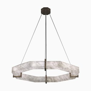 Efesto Brushed Burnished Metal Pendant Lamp by Alabastro Italiano