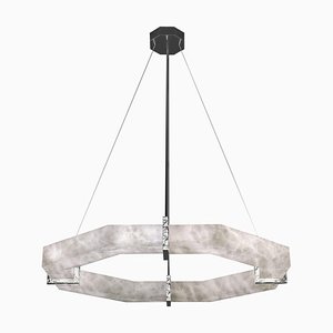 Efesto Shiny Silver Metal Pendant Lamp by Alabastro Italiano