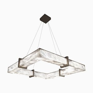 Talassa Brushed Burnished Metal Pendant Lamp by Alabastro Italiano