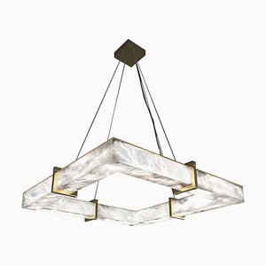 Talassa Shiny Gold Metal Pendant Lamp by Alabastro Italiano