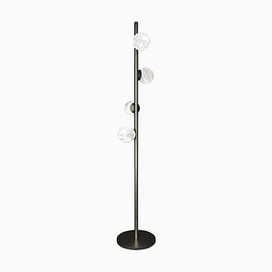 Ofione Brushed Black Metal Floor Lamp by Alabastro Italiano