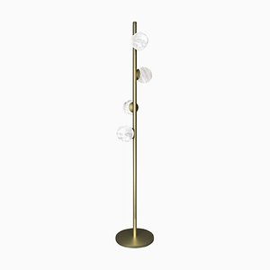 Ofione Brushed Brass Floor Lamp by Alabastro Italiano
