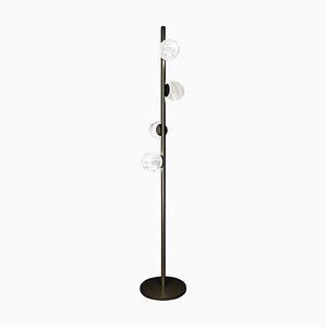 Ofione Brushed Burnished Metal Floor Lamp by Alabastro Italiano