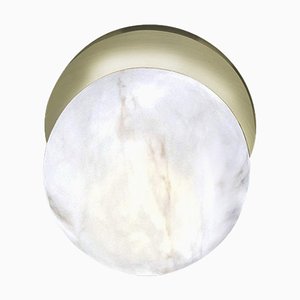 Ofione Brushed Brass Applique by Alabastro Italiano