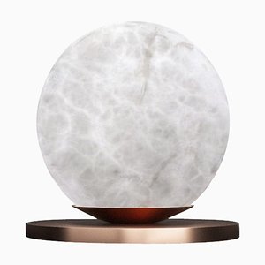 Lámpara de mesa Ofione de cobre de Alabastro Italiano