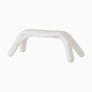 Milky White Atlas Bench by Giorgio Biscaro