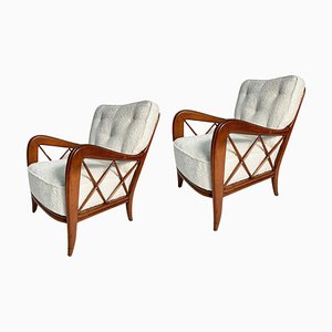 Mid-Century Armchairs in the style of Paolo Buffa, Italy, 1950s, Set of 2