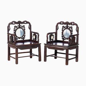 19th Century Chinese Armchairs, Set of 4