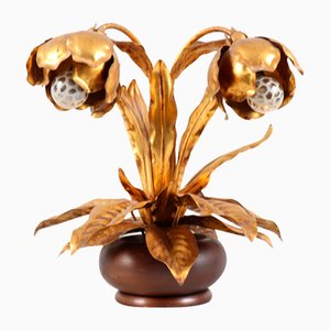 Flower Table Lamp from Maison Jansen, 1970s