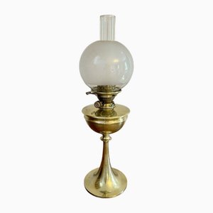 Antique Victorian Brass Oil Table Lamp by Hinks and Sons, 1880s