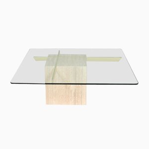 Travertine Coffee Table from Artedi, Italy, 1970s
