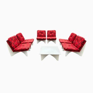 Mobilier de Salon Space Age Flower, Allemagne, 1970s, Set de 7