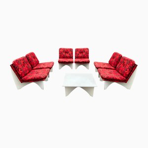 Space Age Flower Living Room Set, Germany, 1970s, Set of 7
