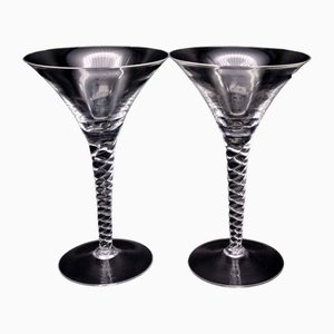Copas de martini Mid-Century de tallo alto Gallo atribuidas a Villeroy & Boch, años 70. Juego de 2