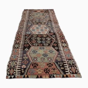 Tappeto Kilim marrone beige, Turchia, anni '60