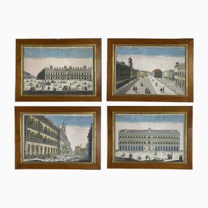 Remondini, Architectural Views of Bassano, 1770, Engravings, Set of 4