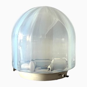 Lámpara de mesa de vidrio iridiscente atribuida a Aldo Nason