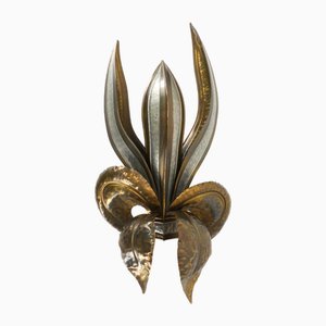 Brutalist Wall Lamp of a Stylized Flower attributed to Richard and Isabelle Faure, 1970s