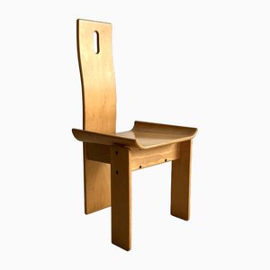 Brutalist Sculptural Dining Chair attributed to Edoardo Landi, 1970s