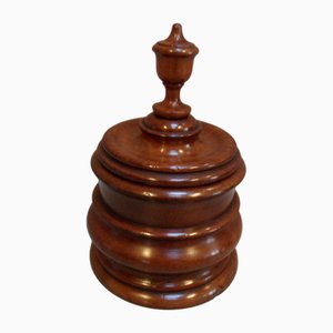 Antique Mahogany Tobacco Jar