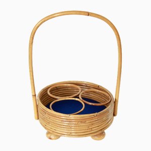 Vintage Bamboo Bottle Holder / Rack, Italy, 1970s