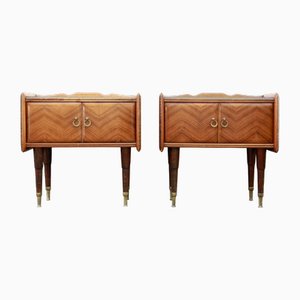 Vintage Gianni E Gina Bedside Tables, Italy, 1950s, Set of 2