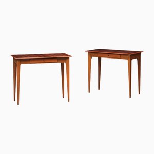 Tables de Chevet en Boiseries et Design Aérien, Italie, 1950s, Set de 2