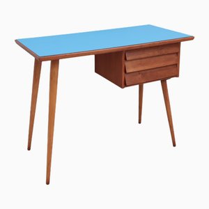 Escritorio Mid-Century de madera y formica, años 60