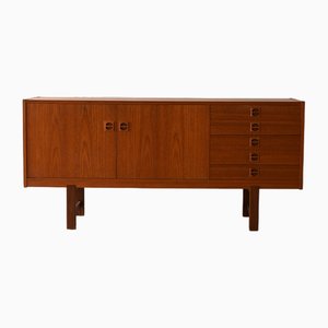 Teak Sideboard with Drawers and Doors, 1990s