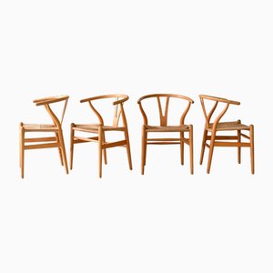 Chair Set by Hans J. Wegner for Carl Hansen & Søn, 1960s, Set of 4