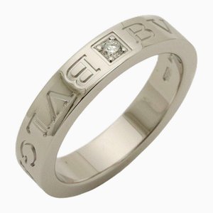 Doppio anello 1pd Diamond K18wg 750wg White Gold Size 11.5 # 11.5 An853348 di Bvlgari