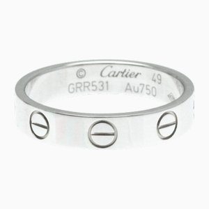 Love Mini Love Ring White Gold [18k] Fashion No Stone Band Ring Silver from Cartier