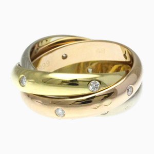 Anillo Trinity Oro rosa de 15pd [18k], oro blanco [18k], oro amarillo [18k] Anillo de diamantes de moda de Cartier