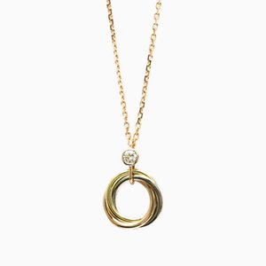 Trinity De Pink Gold [18k],white Gold [18k],yellow Gold [18k] Diamond Pendant Necklace from Cartier