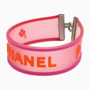 Rubber Bracelet Band Clover Pink Orange 01p A16344 from Chanel