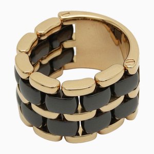 Ultra Ring Large K18yg Gelbgold Schwarze Keramik Größe 14 #54 von Chanel