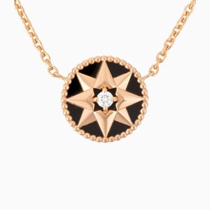 Collier Dior Rose Devant Diamant Jrdv95019 K18pg Onyx Star Femme Itq58hu6agpk par Christian Dior