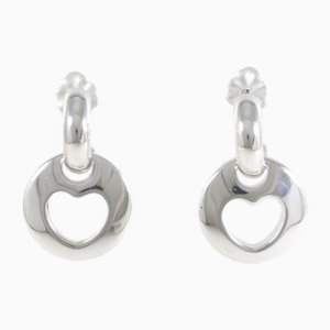 Pierced Heart Silver Earrings from Tiffany, Set of 2