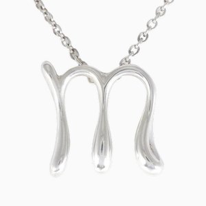 Silberne Initiale M Halskette von Tiffany