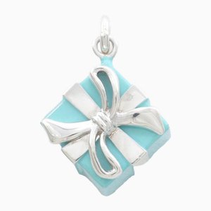 Lámpara colgante Box azul en plata de Tiffany